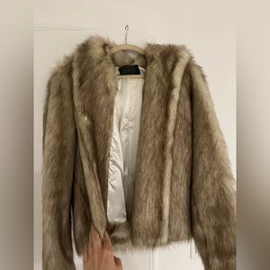hooded SW3 faux fur coat